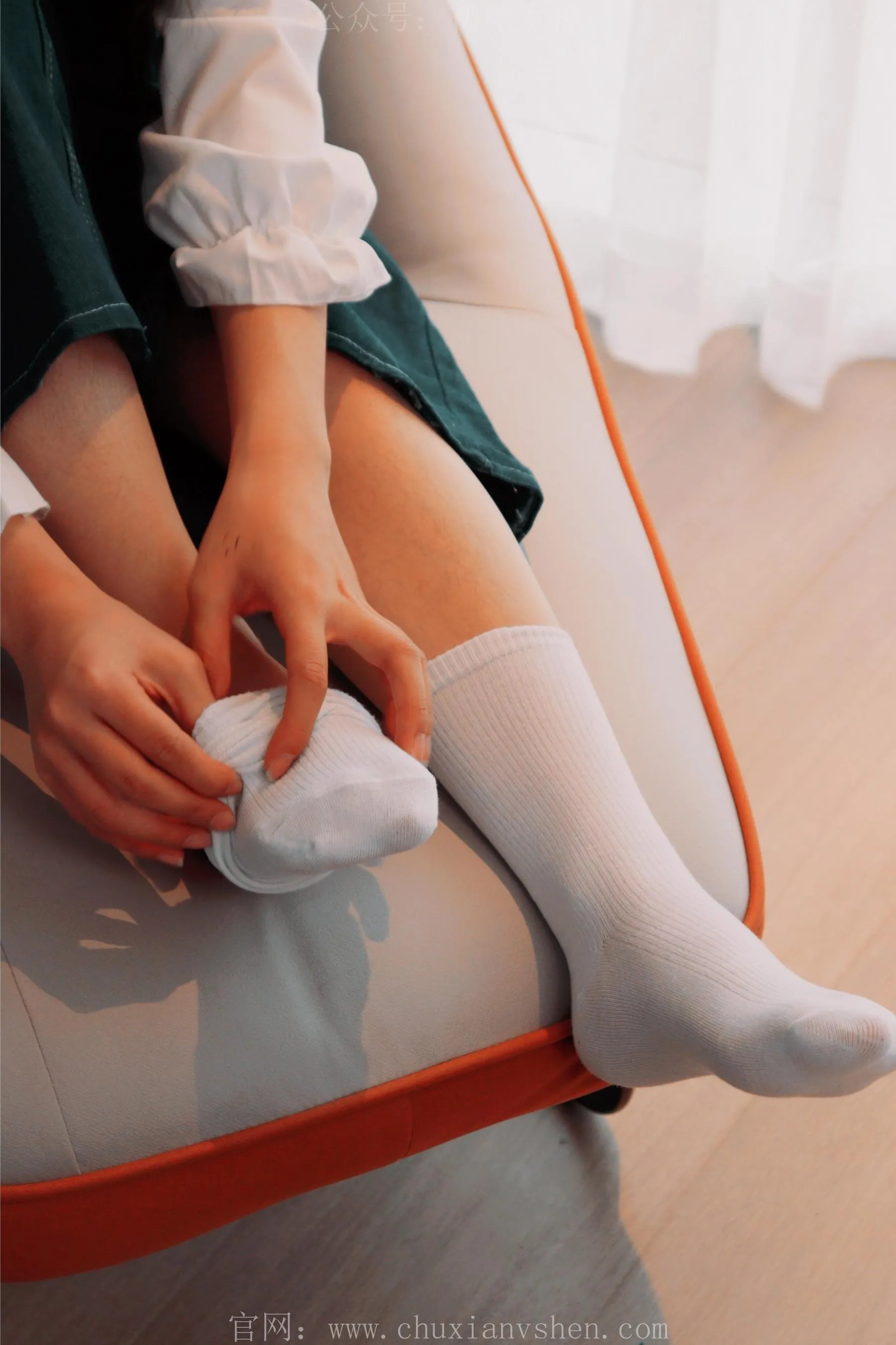 初夏女神 NO.005 沙沙 牛仔M码长裙搭小黑皮鞋 [112P]插图6